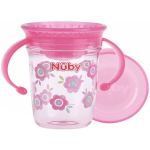 Nuby Drikkekop M. Håndtag - 240ml - Pink M. Print - Nuby - Onesize - Kop