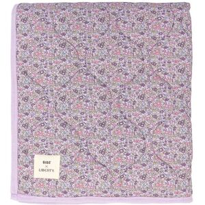 Bibs X Liberty Tæppe - Quilted - 85x110 Cm. - Blomster - Violet  - Bibs - Onesize - Tæppe