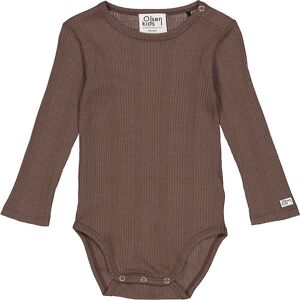 Olsen Kids X By Green Body L/æ - Rib - Ceder Brown - Olsen Kids X By Green Cotton  - 2 År (92) - Body L/æ