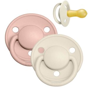 Bibs De Lux Sutter - Str. 1 - 2-Pak - Rund - Ivory/blush - Bibs - 0-6 Mdr - Sutter