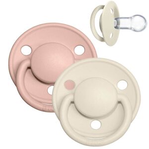 Bibs De Lux Sutter - Onesize - 2-Pak - Rund - Ivory/blush - Bibs - 0-3 År - Sutter