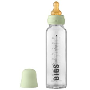 Bibs Sutteflaske - Glas - Slow Flow - 225 Ml - Naturgummi - Sage - Onesize - Bibs Sutteflaske