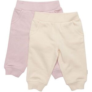 Minymo Sweatpants - 2-Pak - Violet Ice/creme - Minymo - 50 - Bukser - Bomuld