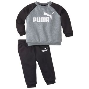 Puma Sweatsæt - Ess Raglan - Gråmeleret/sort - Puma - 74 - Sweatsæt