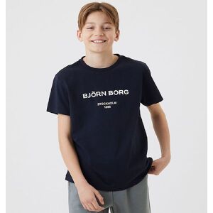 Björn Borg T-Shirt - Borg Logo - Navy - Björn Borg - 7-8 År (122-128) - T-Shirt