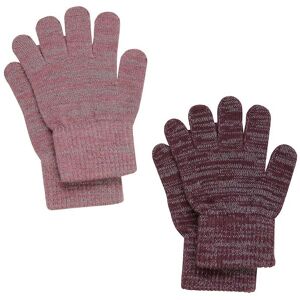 Celavi Handsker - Uld/polyester - 2-Pak - Rose Brown M. Refleks - Celavi - 1-2 År (80-92) - Handsker