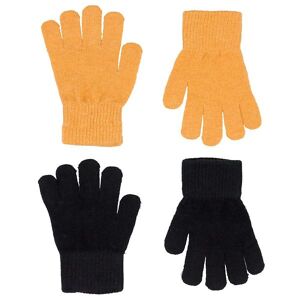 Celavi Handsker - Uld/nylon - 2-Pak - Mineral Yellow/sort - Celavi - 7-12 År (122-152) - Handsker