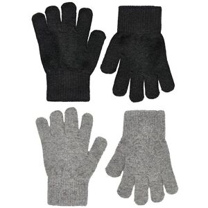 Celavi Handsker - Uld/nylon - 2-Pak - Sort/gråmeleret - Celavi - 7-12 År (122-152) - Handsker