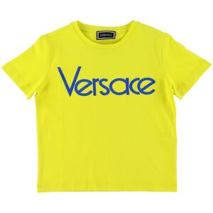 Versace T-Shirt - Neongrøn/blå M. Logo - Versace - 4 År (104) - T-Shirt