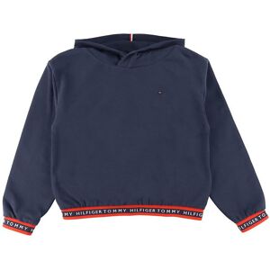 Tommy Hilfiger Hættetrøje - Logo Rib - Twilight Navy - Tommy Hilfiger - 16 År (176) - Hættetrøje