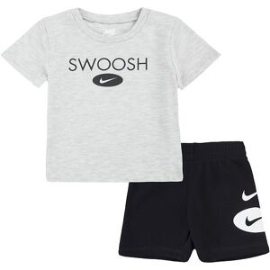 Nike Shortssæt - T-Shirt/shorts - Swoosh - Sort/grå - Nike - 12 Mdr - T-Shirt