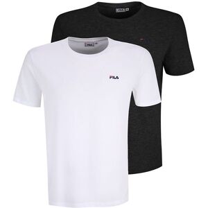 Fila T-Shirt 2-Pack - Brod - Bright White-Black Beauty - Fila - M - Medium - T-Shirt