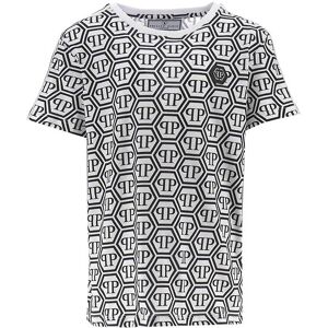 Philipp Plein T-Shirt - Sort/hvid M. Logo - Philipp Plein - 10 År (140) - T-Shirt