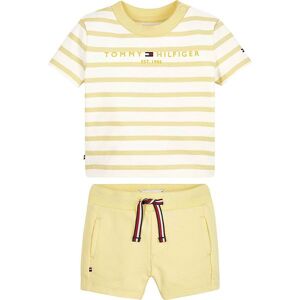 Tommy Hilfiger Sæt - T-Shirt/shorts - Essential Striped - Sunny  - Tommy Hilfiger - 62 - T-Shirt