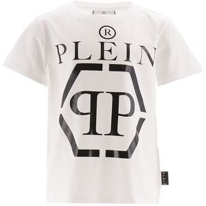 Philipp Plein T-Shirt - Hvid/sort M. Logo - Philipp Plein - 10 År (140) - T-Shirt