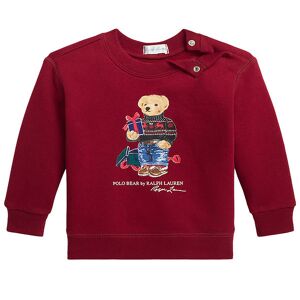 Polo Ralph Lauren Sweatshirt - Holiday - Rød M. Bamse - Polo Ralph Lauren - 68 - Sweatshirt