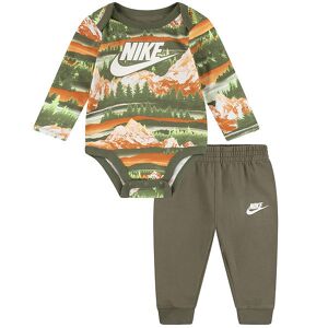 Nike Sæt - Sweatpants Body L/æ - Medium Olive/orange - Nike - 1 Mdr - Body L/æ