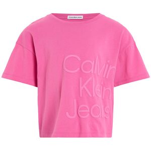 Klein T-Shirt - Puff Hero Logo - Pink Amour - Calvin Klein - 8 År (128) - T-Shirt