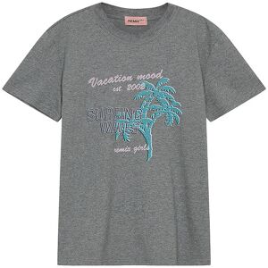 Designers Remix T-Shirt - Brixton - Grey Melange M. Print - Designers Remix - 10 År (140) - T-Shirt