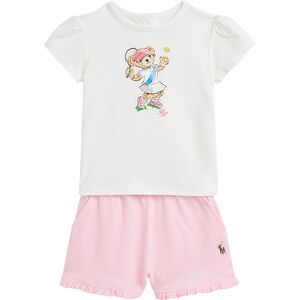 Polo Ralph Lauren T-Shirt/shorts - C Classics - Trophy Cream/car - Polo Ralph Lauren - 1 År (80) - T-Shirt