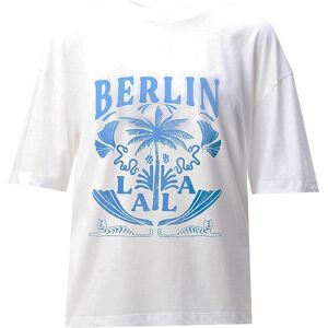 Lala Berlin T-Shirt - Celia - Lala Palm White - Lala Berlin - M - Medium - T-Shirt