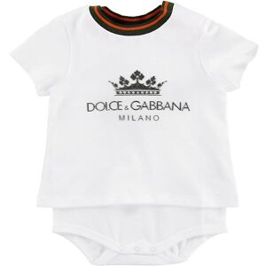 Dolce & Gabbana Body M. T-Shirt K/æ - Hvid M. Logo - Dolce & Gabbana - 12-18 Mdr - Body K/æ