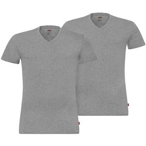 Levis T-Shirt - 2-Pak - V-Neck - Gråmeleret - Levis - S - Small - T-Shirt