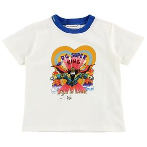 Dolce & Gabbana T-Shirt - Superhero - Hvid M. Konge - Dolce & Gabbana - 24-30 Mdr - T-Shirt