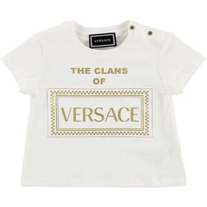 Versace T-Shirt - Hvid M. Guld Logo - Versace - 24 Mdr - T-Shirt