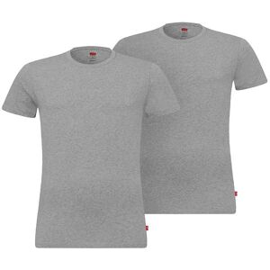 Levis T-Shirt - Crew Neck - 2-Pak - Middle Grey Melange - Levis - S - Small - T-Shirt