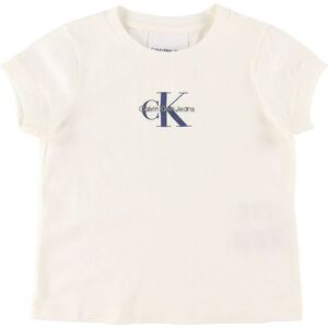 Klein T-Shirt - Slim Fit - Greige/navy - Calvin Klein - 6 År (116) - T-Shirt