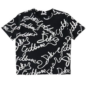 Dolce & Gabbana T-Shirt - Dna - Sort/hvid - Dolce & Gabbana - 8 År (128) - T-Shirt