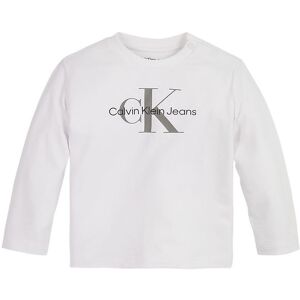 Klein Bluse - Monogram Ls T-Shirt - Bright White - Calvin Klein - 74 - Bluse