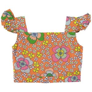 Stella Mccartney Kids Top - Cropped - Orange M. Blomster - Stella Mccartney Kids - 12 År (152) - T-Shirt