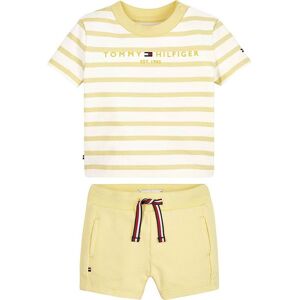 Tommy Hilfiger Sæt - T-Shirt/shorts - Essential Striped - Sunny  - Tommy Hilfiger - 74 - T-Shirt