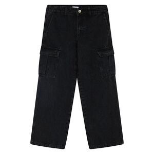 Grunt Jeans - Worki Low Waist Cargo - Sort - Grunt - 18 År - Jeans