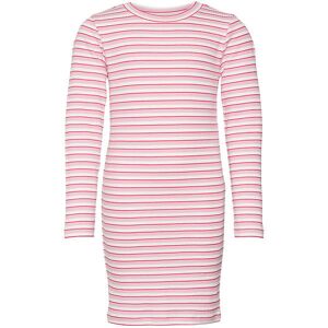 Vero Moda Girl Kjole - Rib - Vmvio - Raspberry Sorbet Stripe/hvi - Vero Moda Girl - 12 År (152) - Kjole