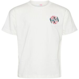 Vero Moda Girl T-Shirt - Vmleeolly - Snow White/pink Flowers - Vero Moda Girl - 6 År (116) - T-Shirt