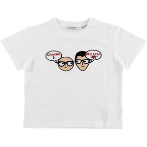 Dolce & Gabbana T-Shirt - Dg Family - Hvid - Dolce & Gabbana - 4 År (104) - T-Shirt