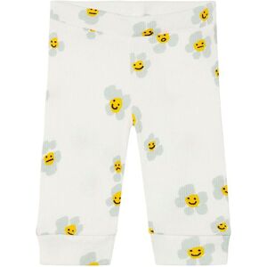 Stella Mccartney Kids Leggings - Rib - Hvid M. Blomster - Stella Mccartney Kids - 6 Mdr - Leggings