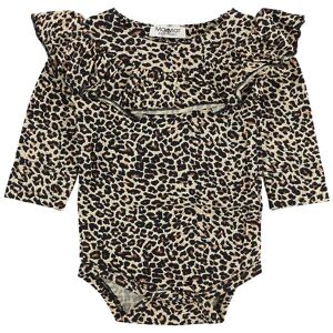 Marmar Body - L/æ - Bibbi - Brun Leopardprint M. Flæse - Marmar - 2 År (92) - Body L/æ