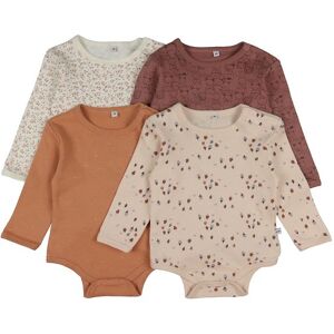 Pippi Bodyer L/æ - 4-Pak - Burlwood - Pippi Baby - 3 År (98) - Body L/æ