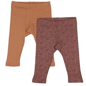 Pippi Leggings - 2-Pak - Burlwood - Pippi Baby - 3 År (98) - Leggings