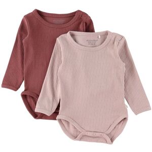 Minymo Bodyer L/æ - 2-Pak - Violet Ice - Minymo - 1 År (80) - Body L/æ