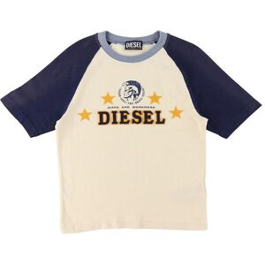 Diesel T-Shirt - Turry D4d Over - Beige/blue - Diesel - 10 År (140) - T-Shirt