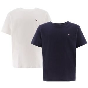 Tommy Hilfiger T-Shirt - 2-Pak - Desert Sky/hvid - Tommy Hilfiger - 6-7 År (116-122) - T-Shirt
