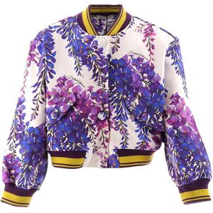 Dolce & Gabbana Cardigan - Renaissance - Hvid/lilla M. Blomster - Dolce & Gabbana - 6-9 Mdr - Cardigan