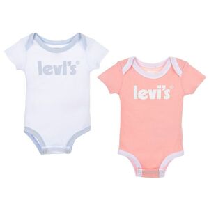 Levis Bodyer K/æ - 2-Pak - Hvid/rosa - Levis - 0-6 Mdr - Body K/æ