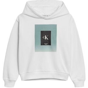 Klein Hættetrøje - Gradient Box Logo - Bright White - Calvin Klein - 8 År (128) - Hættetrøje