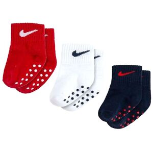 Nike Strømper - Core Swoosh Gripper - 3-Pak - University Red - Nike - 18,5/23,5 - Strømper